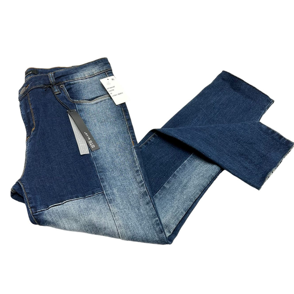 Stich Fix STS Blue Piper Ankle Tapered Color Block Wash Jeans Size 32 Patchwork - Picture 1 of 11